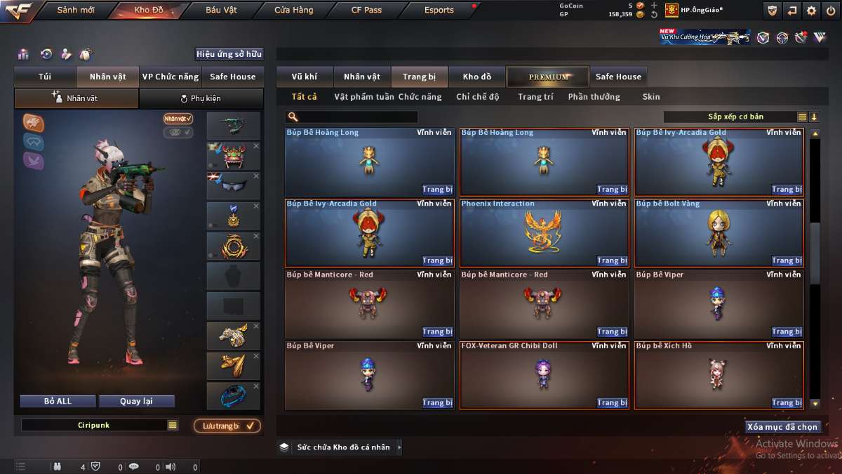 shop acc cf uy tin gia re